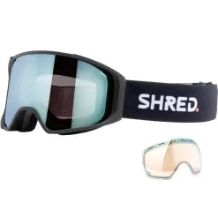 Shred Simplify Black CBL 2.0 Deep Blue Mirror + Spare Lens