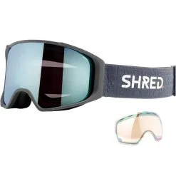 Shred Simplify Grey CBL 2.0 Deep Blue Mirror + Spare Lens